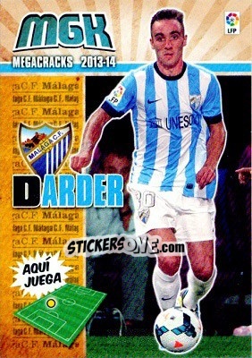 Sticker Darder - Liga BBVA 2013-2014. Megacracks n. 228bis - Panini
