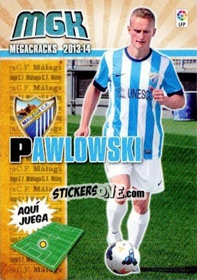 Sticker Pawlowski - Liga BBVA 2013-2014. Megacracks n. 232bis - Panini