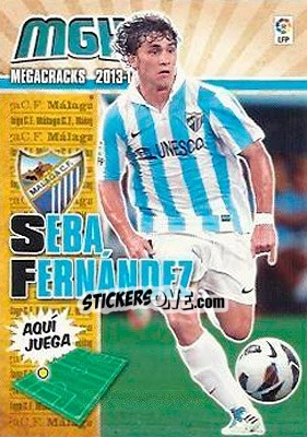 Cromo Seba Fernández - Liga BBVA 2013-2014. Megacracks - Panini