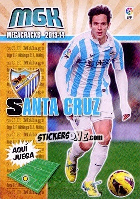 Sticker Roque Santa Cruz - Liga BBVA 2013-2014. Megacracks n. 234bis - Panini