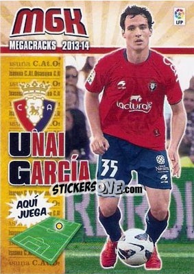 Sticker Unai García - Liga BBVA 2013-2014. Megacracks n. 242bis - Panini