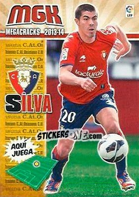 Sticker Silva - Liga BBVA 2013-2014. Megacracks - Panini