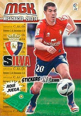 Sticker Silva - Liga BBVA 2013-2014. Megacracks n. 247 - Panini