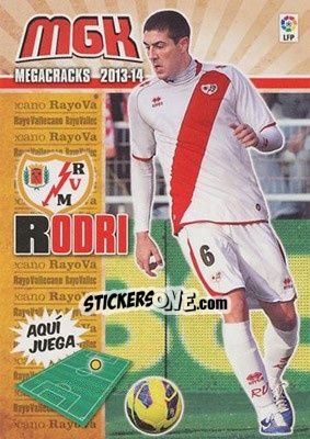 Sticker Rodri - Liga BBVA 2013-2014. Megacracks - Panini