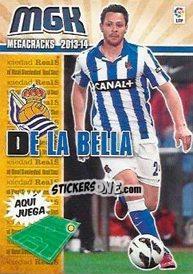 Sticker De la Bella - Liga BBVA 2013-2014. Megacracks n. 277 - Panini