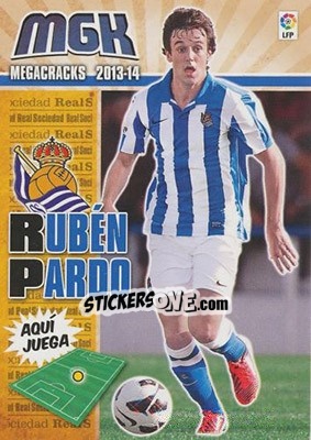 Sticker Rubén Pardo - Liga BBVA 2013-2014. Megacracks n. 282 - Panini