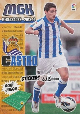 Figurina Castro - Liga BBVA 2013-2014. Megacracks - Panini