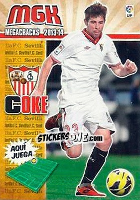 Sticker Coke - Liga BBVA 2013-2014. Megacracks - Panini