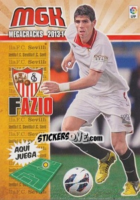 Sticker Fazio - Liga BBVA 2013-2014. Megacracks n. 294 - Panini