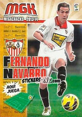 Sticker Fernando Navarro - Liga BBVA 2013-2014. Megacracks - Panini