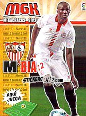 Sticker M'Bia - Liga BBVA 2013-2014. Megacracks - Panini