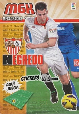 Sticker Negredo - Liga BBVA 2013-2014. Megacracks n. 306 - Panini