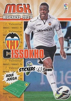 Sticker Aly Cissokho - Liga BBVA 2013-2014. Megacracks - Panini