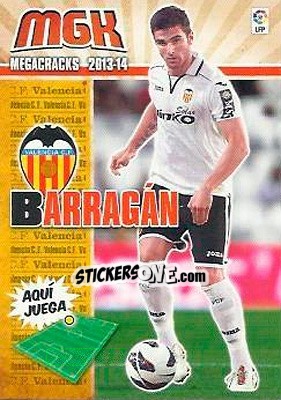 Sticker Barragán - Liga BBVA 2013-2014. Megacracks n. 315bis - Panini