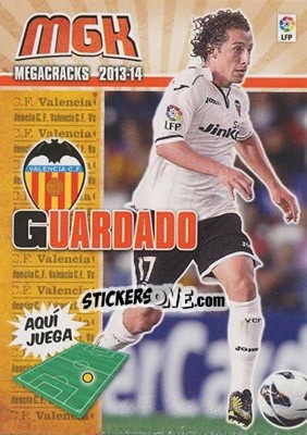 Figurina Guardado - Liga BBVA 2013-2014. Megacracks - Panini