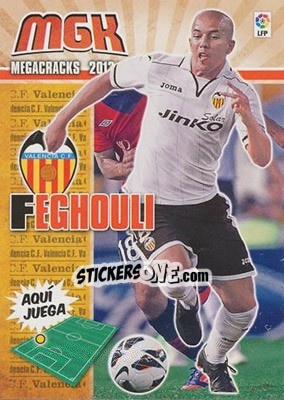 Sticker Feghouli - Liga BBVA 2013-2014. Megacracks n. 321 - Panini