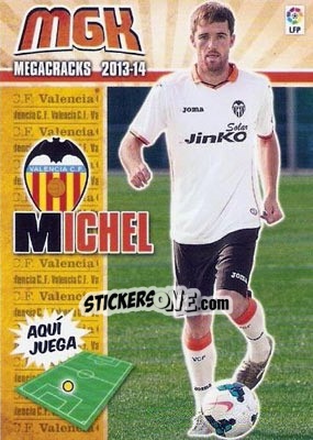 Figurina Michel - Liga BBVA 2013-2014. Megacracks n. 322bis - Panini