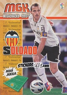 Sticker Soldado - Liga BBVA 2013-2014. Megacracks n. 323 - Panini