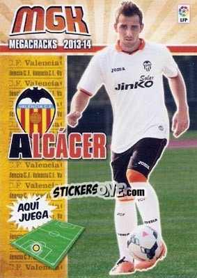 Sticker Alcácer - Liga BBVA 2013-2014. Megacracks - Panini