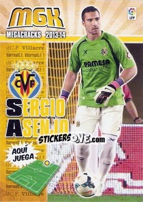 Sticker Sergio Asenjo - Liga BBVA 2013-2014. Megacracks n. 344bis - Panini