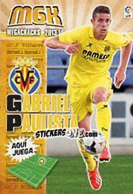 Figurina Gabriel Paulista - Liga BBVA 2013-2014. Megacracks - Panini