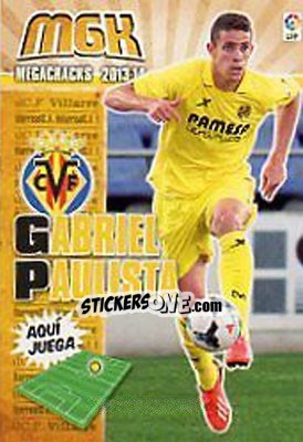 Sticker Gabriel Paulista - Liga BBVA 2013-2014. Megacracks n. 353bis - Panini