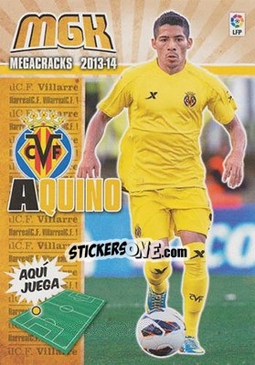 Sticker Aquino - Liga BBVA 2013-2014. Megacracks - Panini
