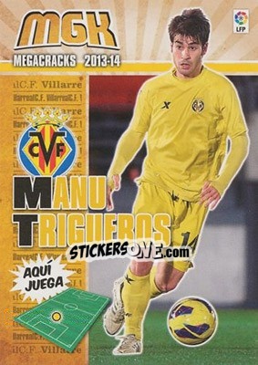 Sticker Manu Trigueros - Liga BBVA 2013-2014. Megacracks n. 356 - Panini
