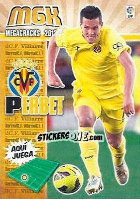 Sticker Perbet - Liga BBVA 2013-2014. Megacracks - Panini