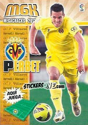 Sticker Perbet - Liga BBVA 2013-2014. Megacracks n. 359 - Panini