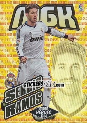 Sticker Sergio Ramos - Liga BBVA 2013-2014. Megacracks - Panini