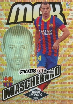 Sticker Mascherano - Liga BBVA 2013-2014. Megacracks n. 367bis - Panini