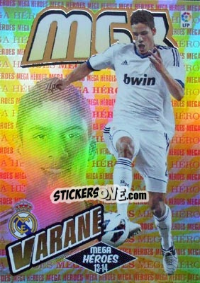 Sticker Varane - Liga BBVA 2013-2014. Megacracks n. 371 - Panini
