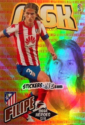 Sticker Filipe Luis - Liga BBVA 2013-2014. Megacracks - Panini