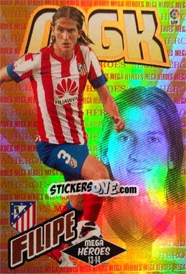 Figurina Filipe Luis - Liga BBVA 2013-2014. Megacracks - Panini