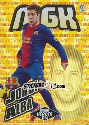 Sticker Jordi Alba - Liga BBVA 2013-2014. Megacracks n. 373 - Panini