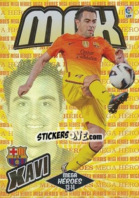 Sticker Xavi - Liga BBVA 2013-2014. Megacracks n. 382 - Panini