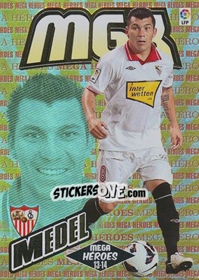 Sticker Medel - Liga BBVA 2013-2014. Megacracks n. 383 - Panini