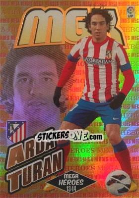 Sticker Arda Turan - Liga BBVA 2013-2014. Megacracks n. 391 - Panini