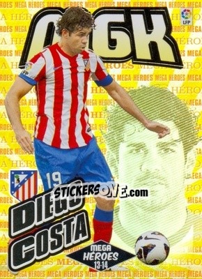 Sticker Diego Costa - Liga BBVA 2013-2014. Megacracks n. 396 - Panini