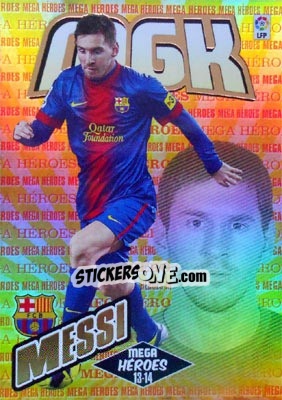 Figurina Messi - Liga BBVA 2013-2014. Megacracks - Panini