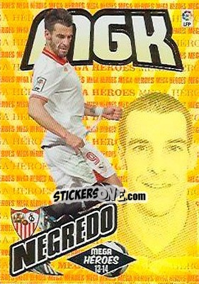 Sticker Negredo - Liga BBVA 2013-2014. Megacracks n. 400 - Panini