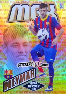 Sticker Neymar - Liga BBVA 2013-2014. Megacracks n. 401 - Panini