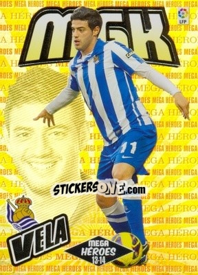 Sticker Vela - Liga BBVA 2013-2014. Megacracks n. 402 - Panini