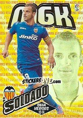 Sticker Soldado - Liga BBVA 2013-2014. Megacracks n. 403 - Panini