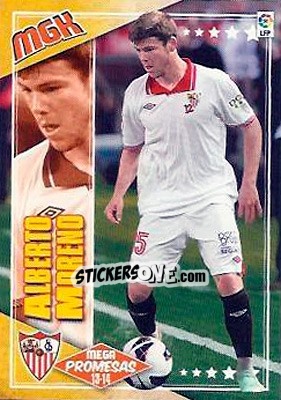 Sticker Alberto Moreno - Liga BBVA 2013-2014. Megacracks n. 407 - Panini