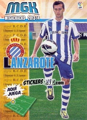 Figurina Lanzarote - Liga BBVA 2013-2014. Megacracks - Panini