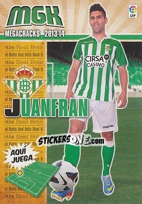 Sticker Juanfran - Liga BBVA 2013-2014. Megacracks - Panini