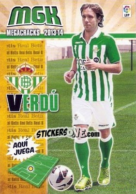 Sticker Verdú - Liga BBVA 2013-2014. Megacracks - Panini