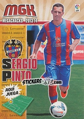 Sticker Sergio Pinto - Liga BBVA 2013-2014. Megacracks n. 449 - Panini